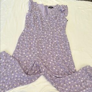 Lulu's Lavender Floral Jumpsuit